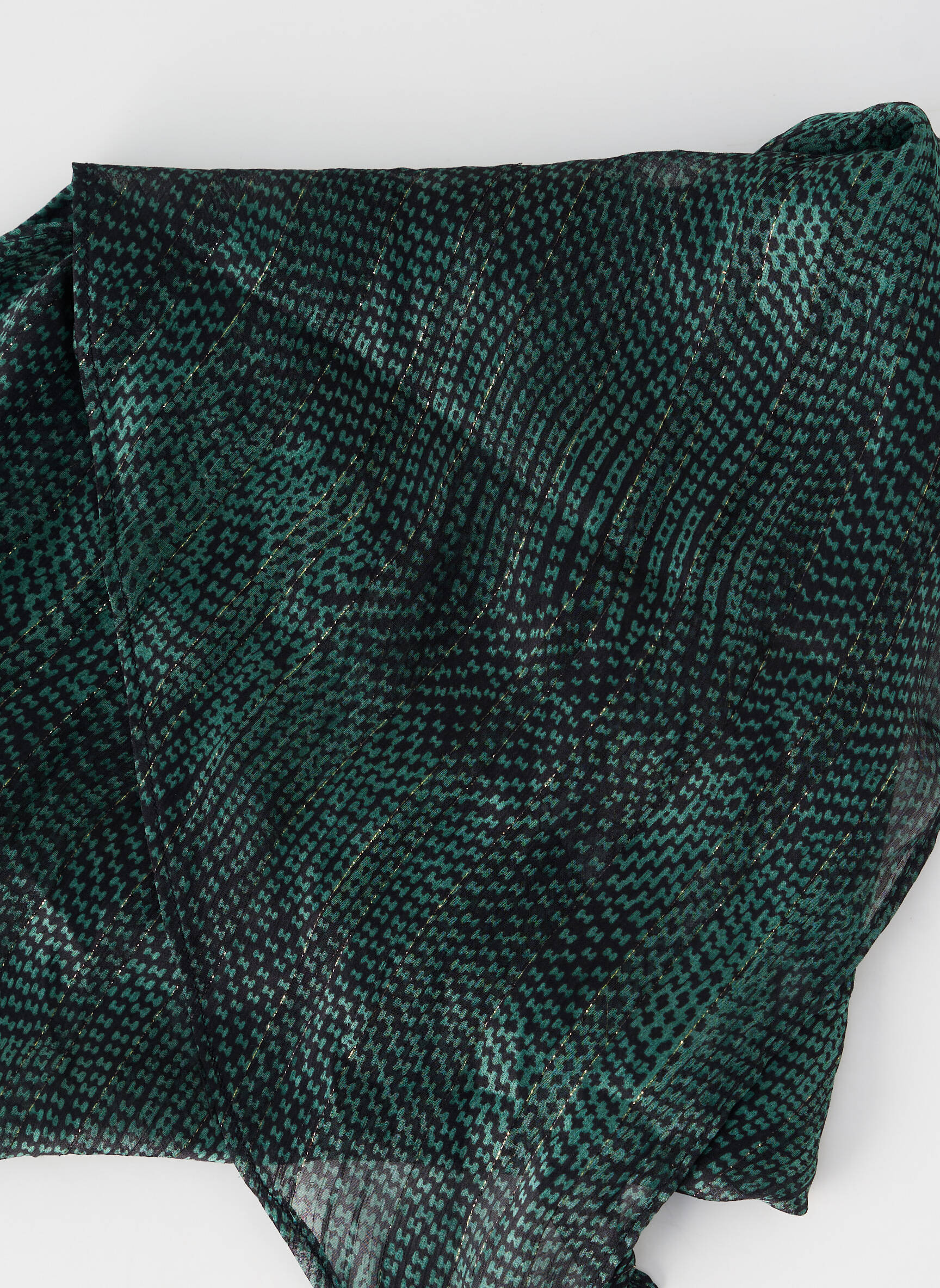 Foulard effet matière satinée vert LPB LES PETITES BOMBES  femme