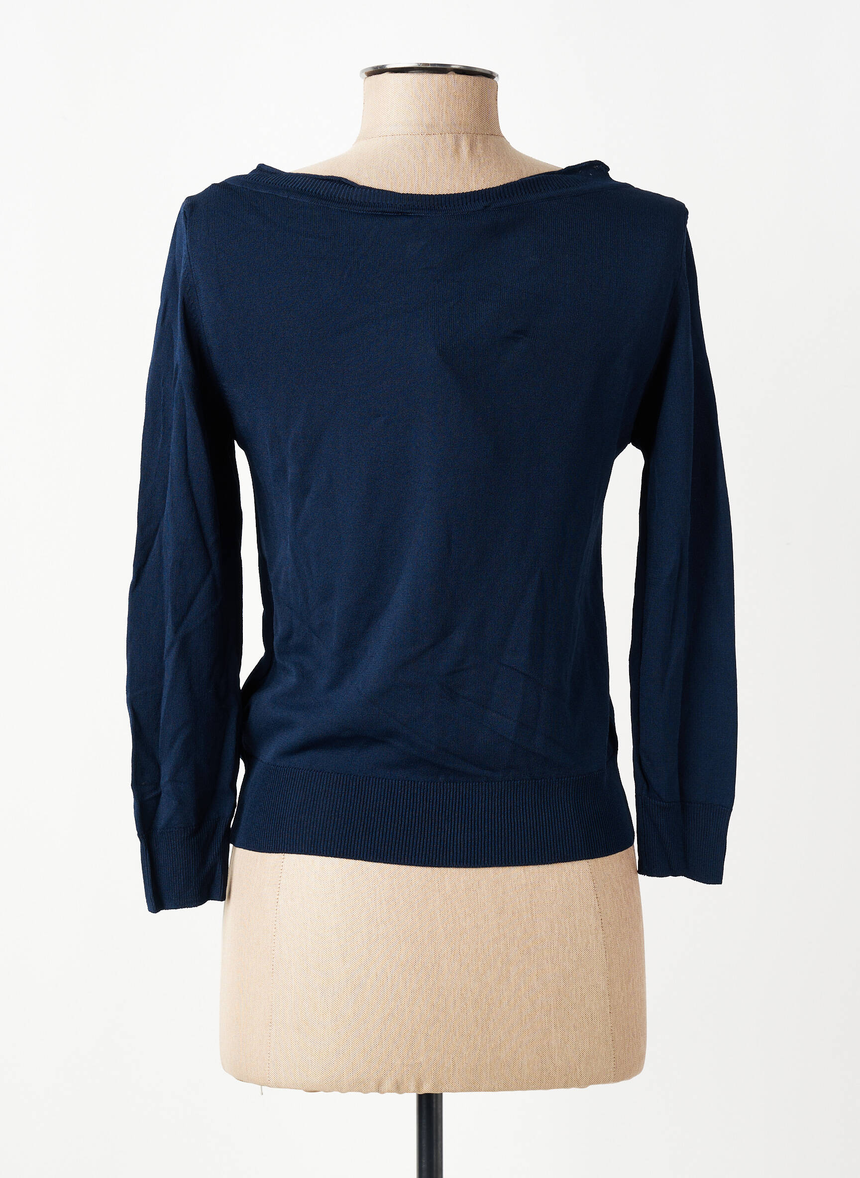 Top tissage jersey manches 3/4 bleu RINASCIMENTO femme