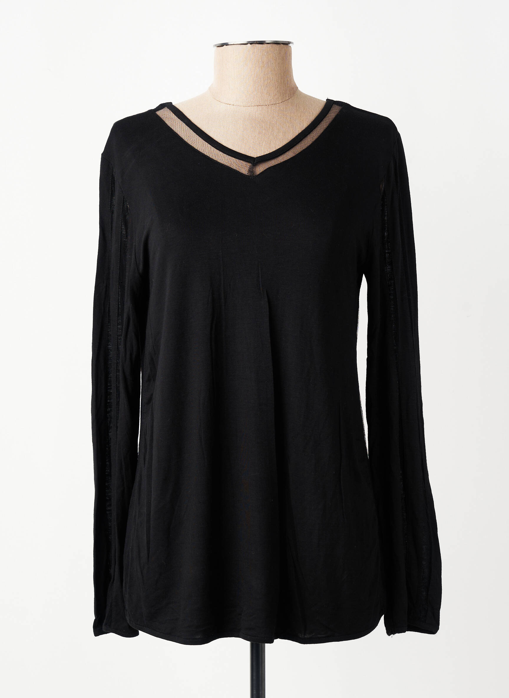 T-shirt manches longues manches longues noir AKELA KEY femme