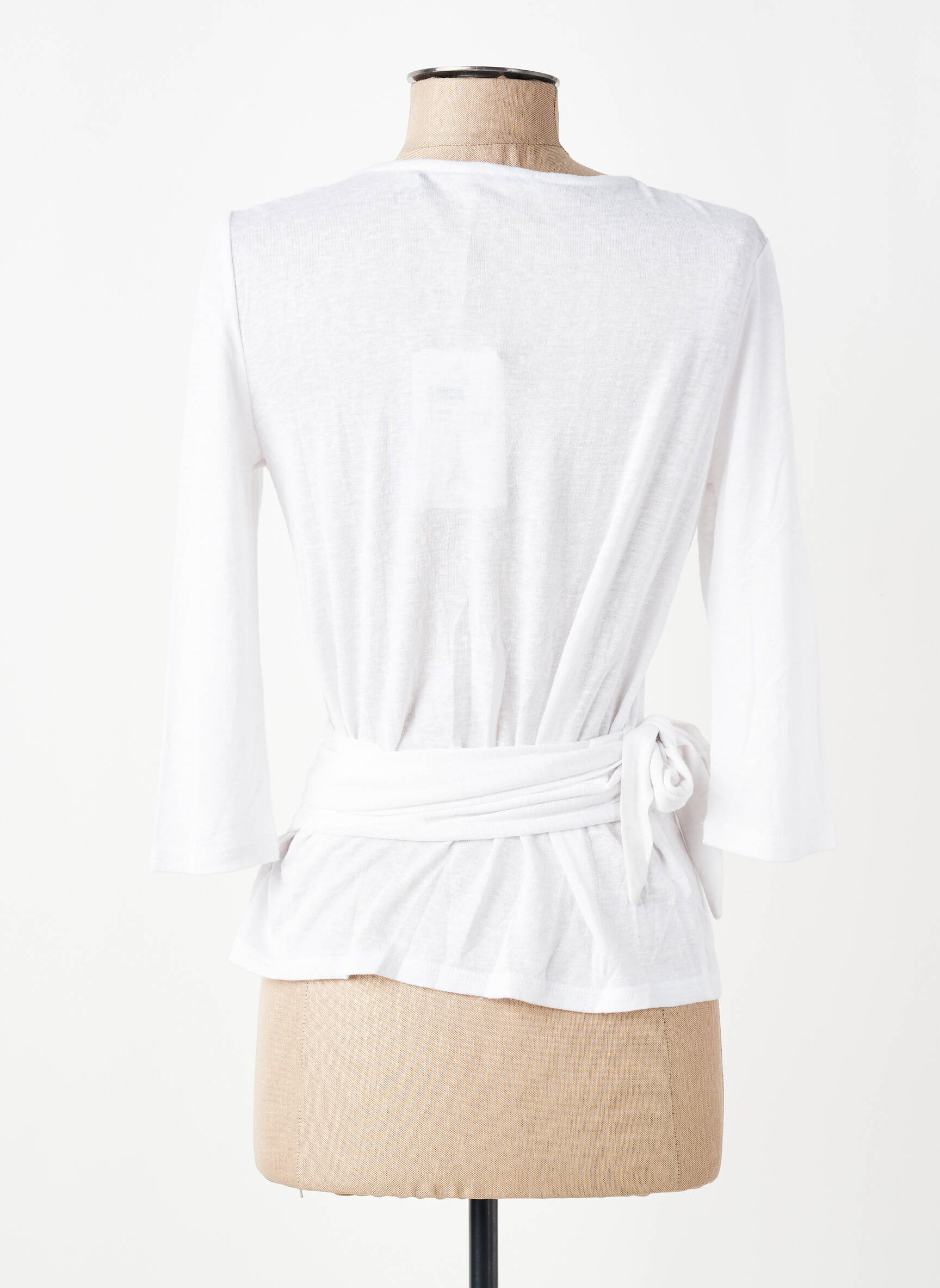 Gilet cache-cœur manches 3/4 blanc LPB LES PETITES BOMBES  femme