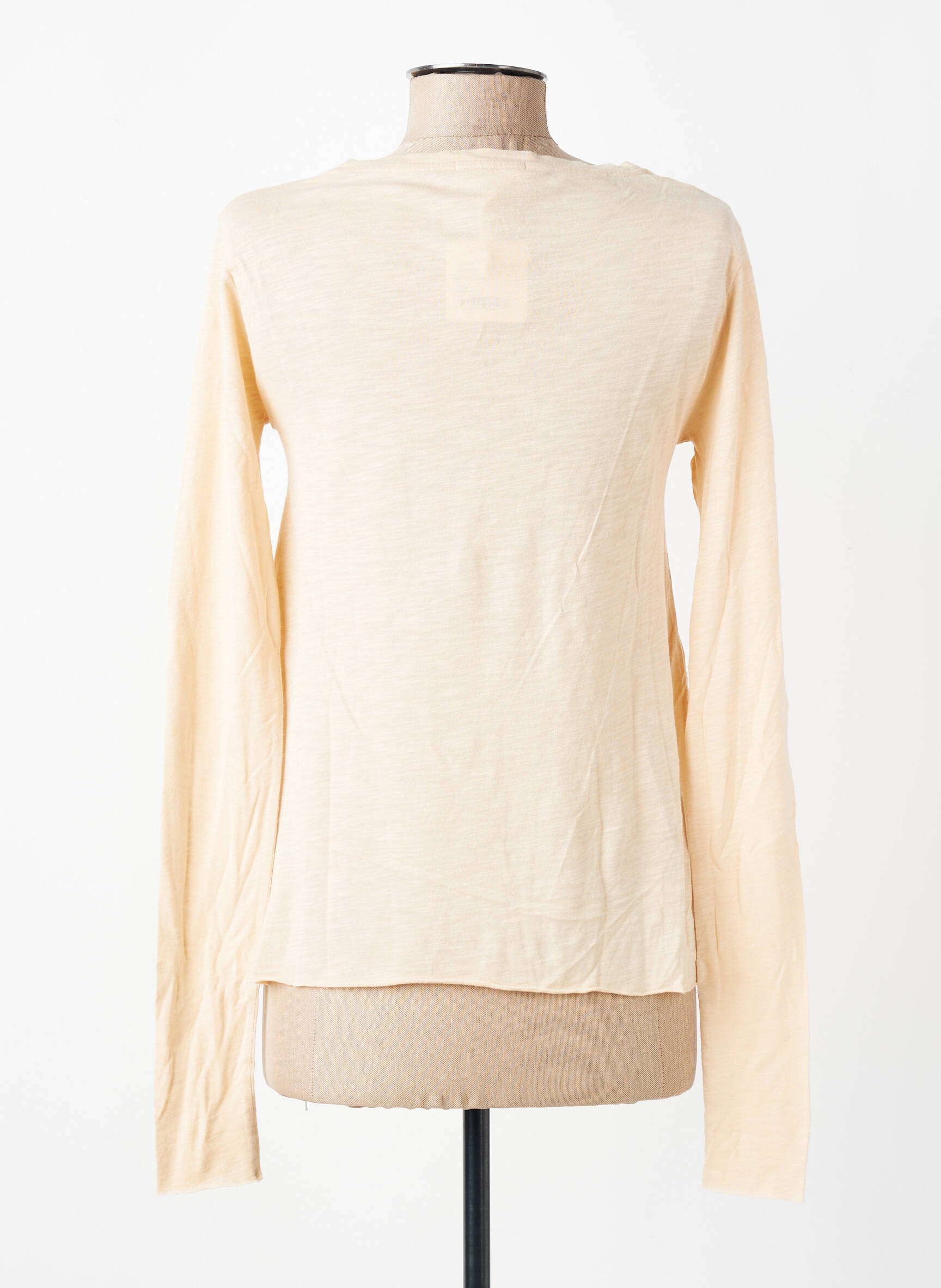T-shirt manches longues manches longues beige AMERICAN VINTAGE femme
