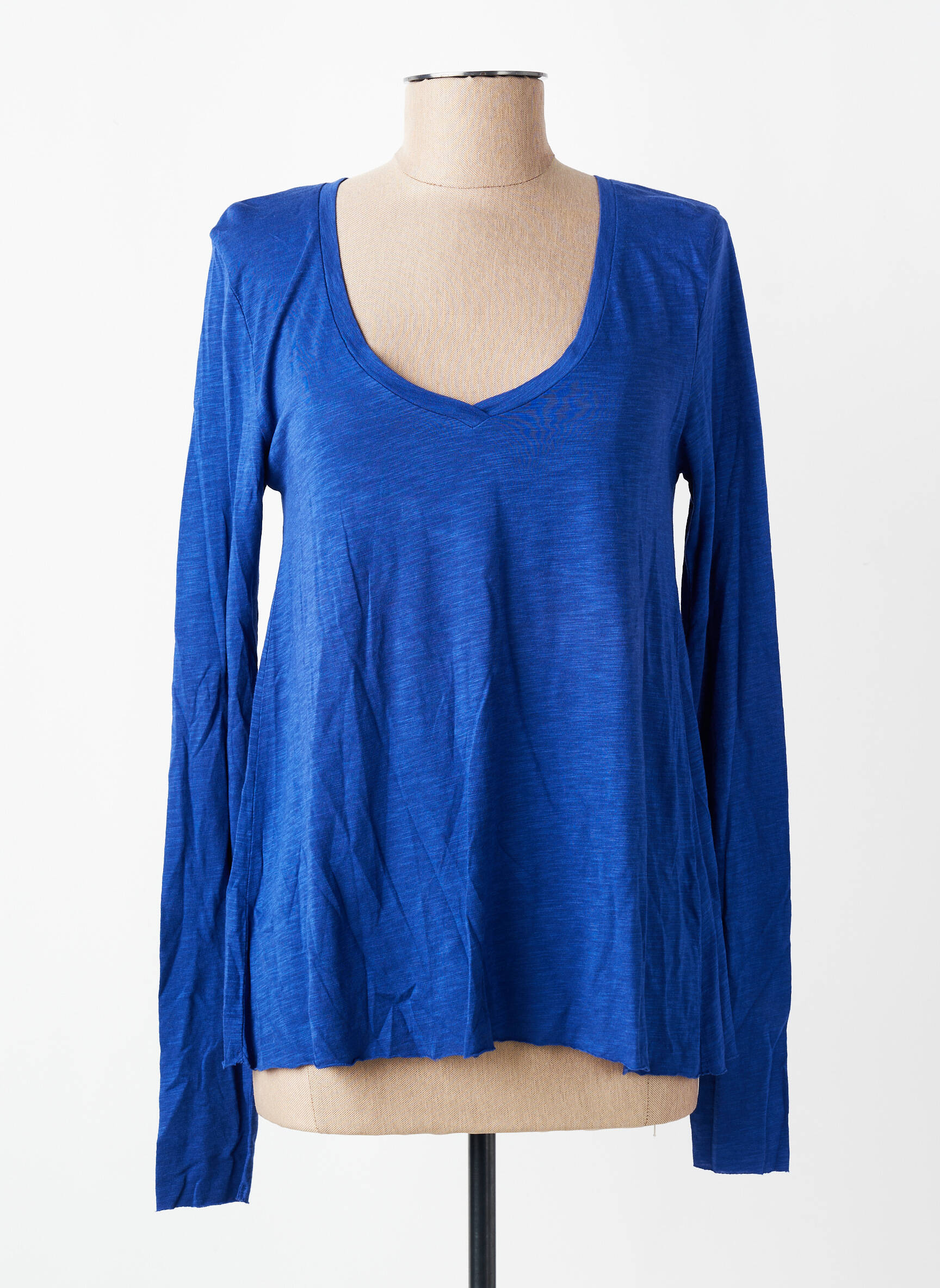 T-shirt manches longues manches longues bleu AMERICAN VINTAGE femme