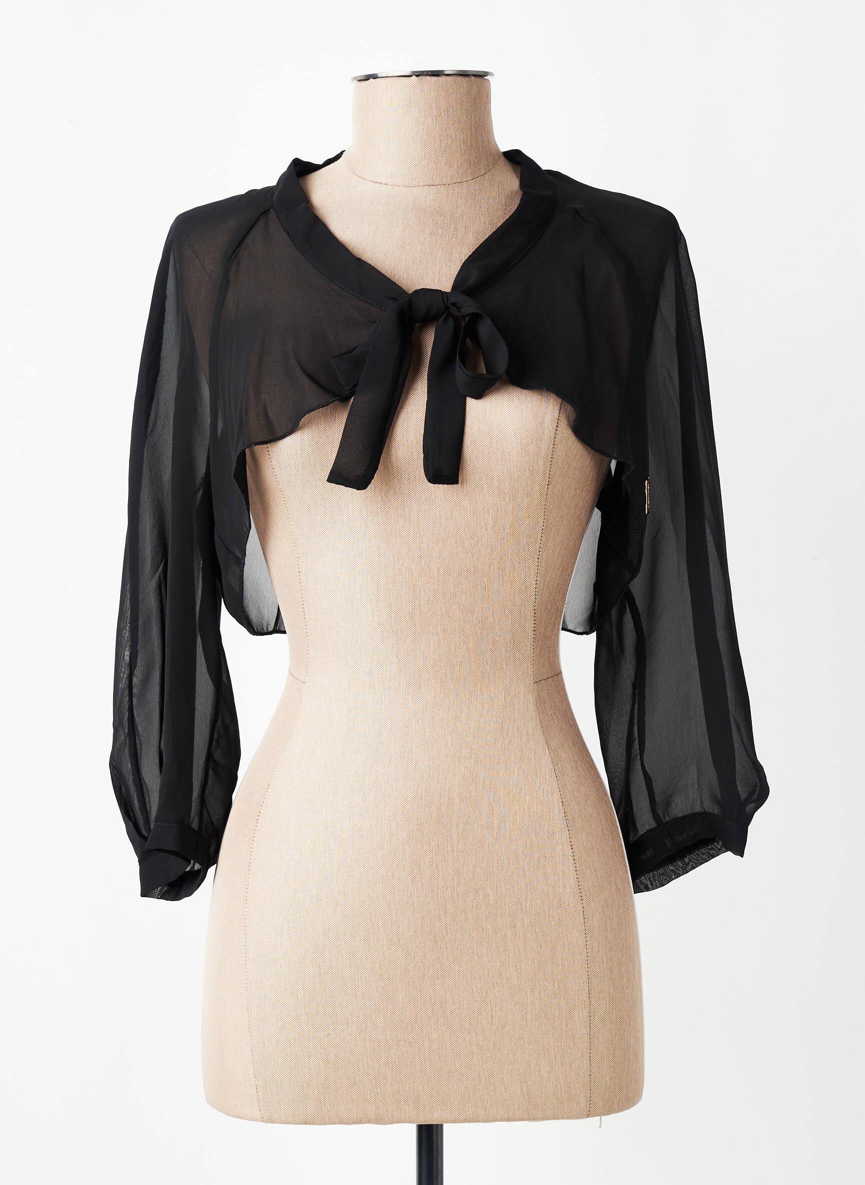 Boléro manches longues noir RINASCIMENTO femme