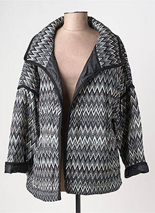 Veste casual coupe droite noir CECILE WANG femme