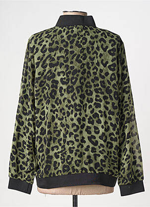Blouson effet matière satinée vert LILIE ROSE femme