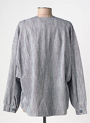 Veste casual poignets boutonnés avec fente bleu BANDITAS FROM MARSEILLE femme