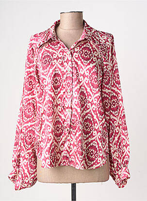 Chemisier imprimé fantaisie manches longues rose BY COCO femme