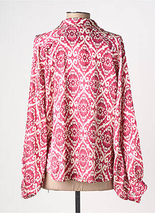 Chemisier imprimé fantaisie manches longues rose BY COCO femme