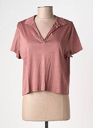T-shirt coupe droite manches courtes rose MINTH femme