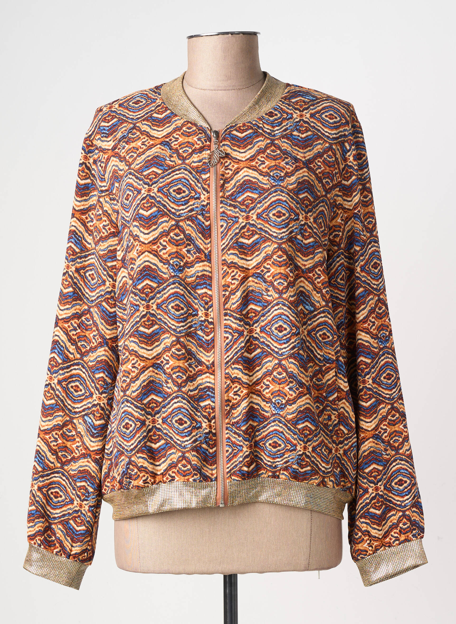 Blouson effet matière satinée jaune SARAH JOHN femme