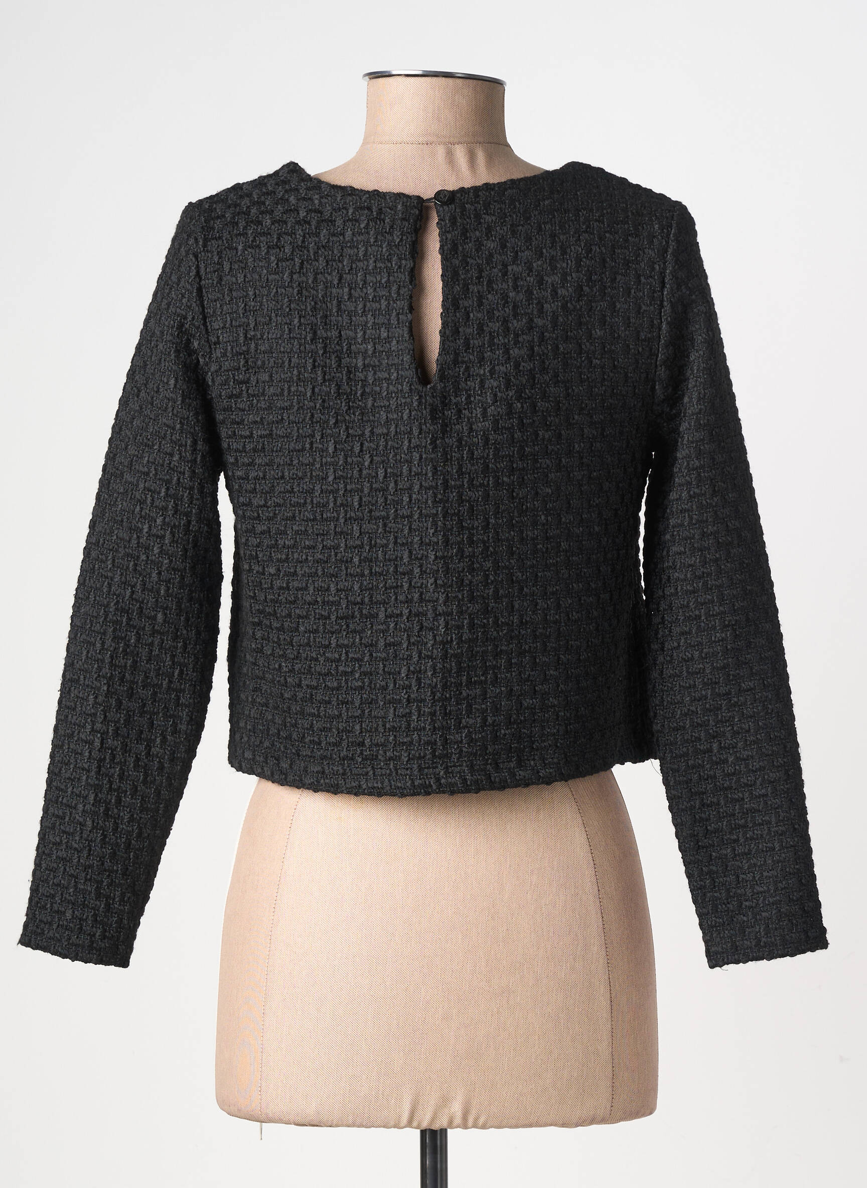 Top manches longues manches longues noir ATELIER DE CORINNE femme