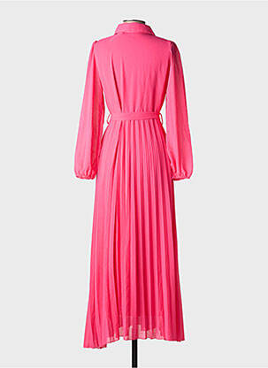 Robe longue manches longues manches longues rose LILIE ROSE femme