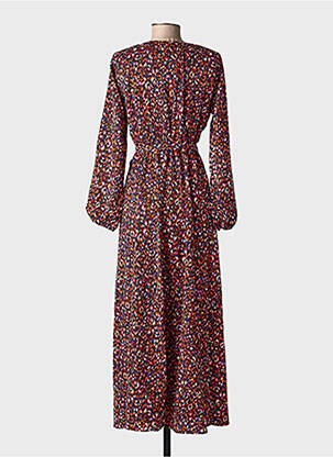 Robe longue manches longues manches longues noir LILIE ROSE femme