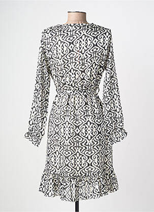 Robe courte manches longues manches longues noir LILIE ROSE femme