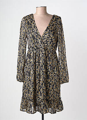 Robe courte manches longues manches longues noir LILI REGLISS femme
