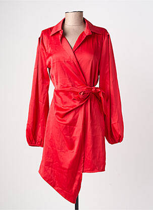 Robe courte manches longues manches longues rouge LORIANE femme