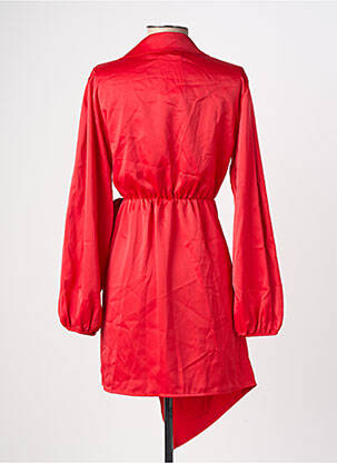 Robe courte manches longues manches longues rouge LORIANE femme