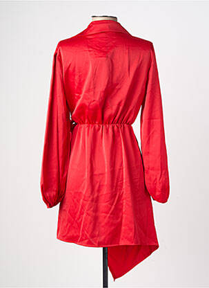 Robe courte manches longues manches longues rouge LORIANE femme