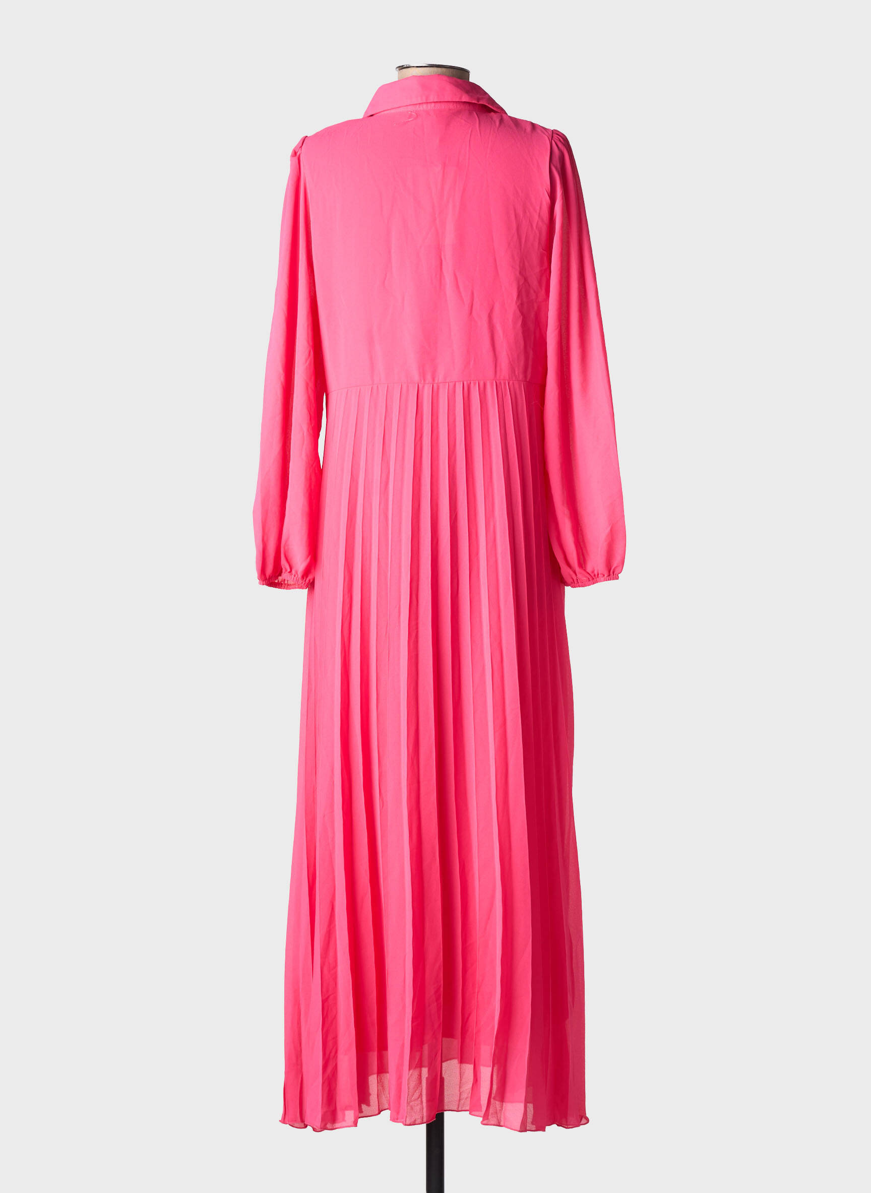 Robe longue manches longues manches longues rose LILIE ROSE femme