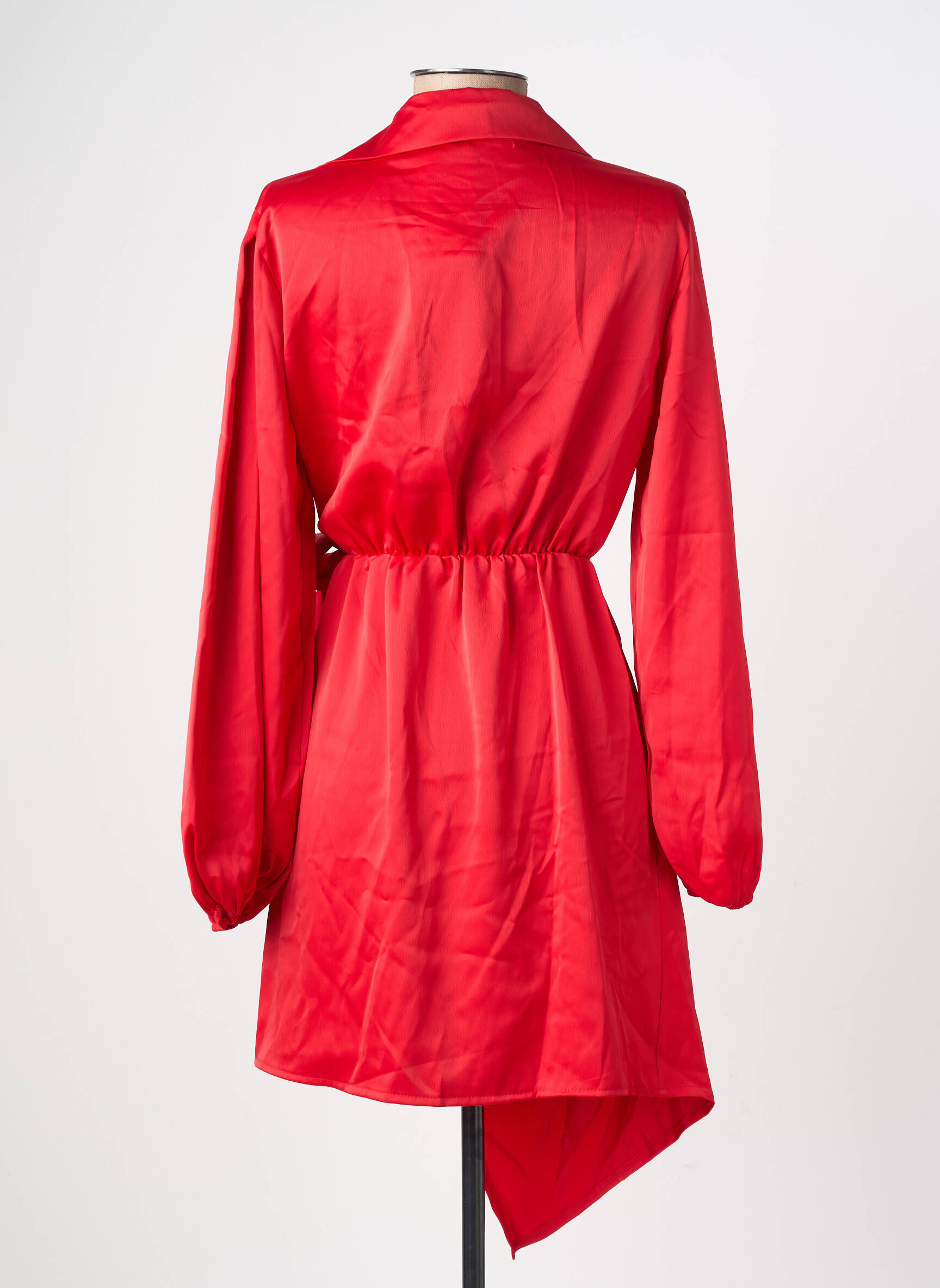 Robe courte manches longues manches longues rouge LORIANE femme