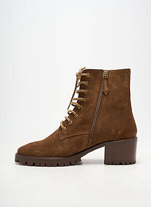 Bottines/boots fermeture zip et lacets talon de 4 à 6cm marron RIVECOUR femme