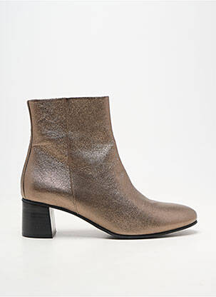 Bottines/boots matière lisse talon de 4 à 6cm or RIVECOUR femme