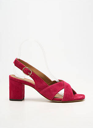 Sandales/nu pieds fermeture boucle(s) talon de 7 à 9cm rouge RIVECOUR femme
