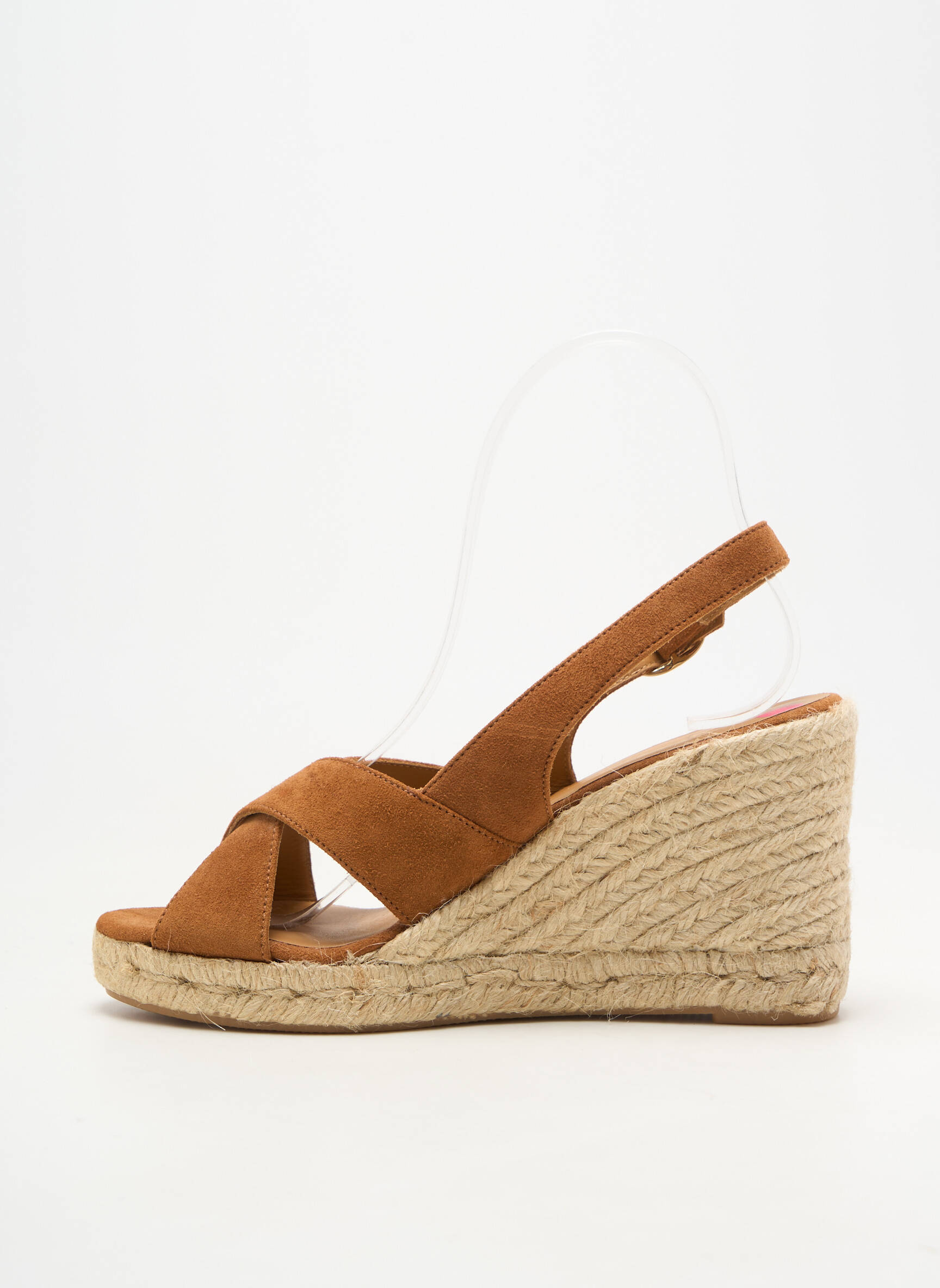 Espadrilles fermeture boucle(s) talon de 7 à 9cm marron RIVECOUR femme
