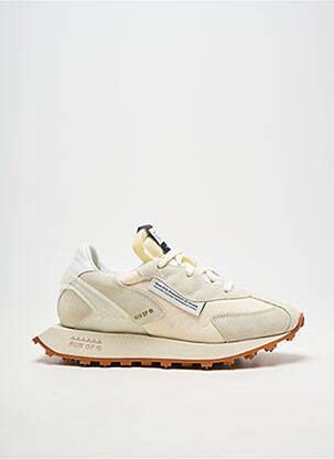 Baskets bout rond talon plat jusqu'à 3cm blanc RUN OF femme