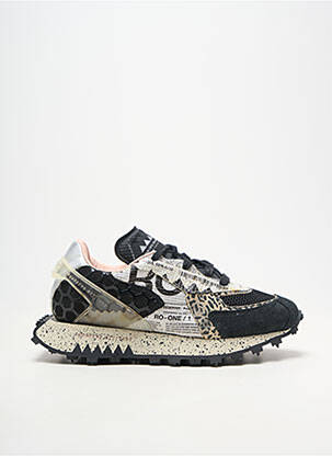 Baskets bout rond talon plat jusqu'à 3cm noir RUN OF femme