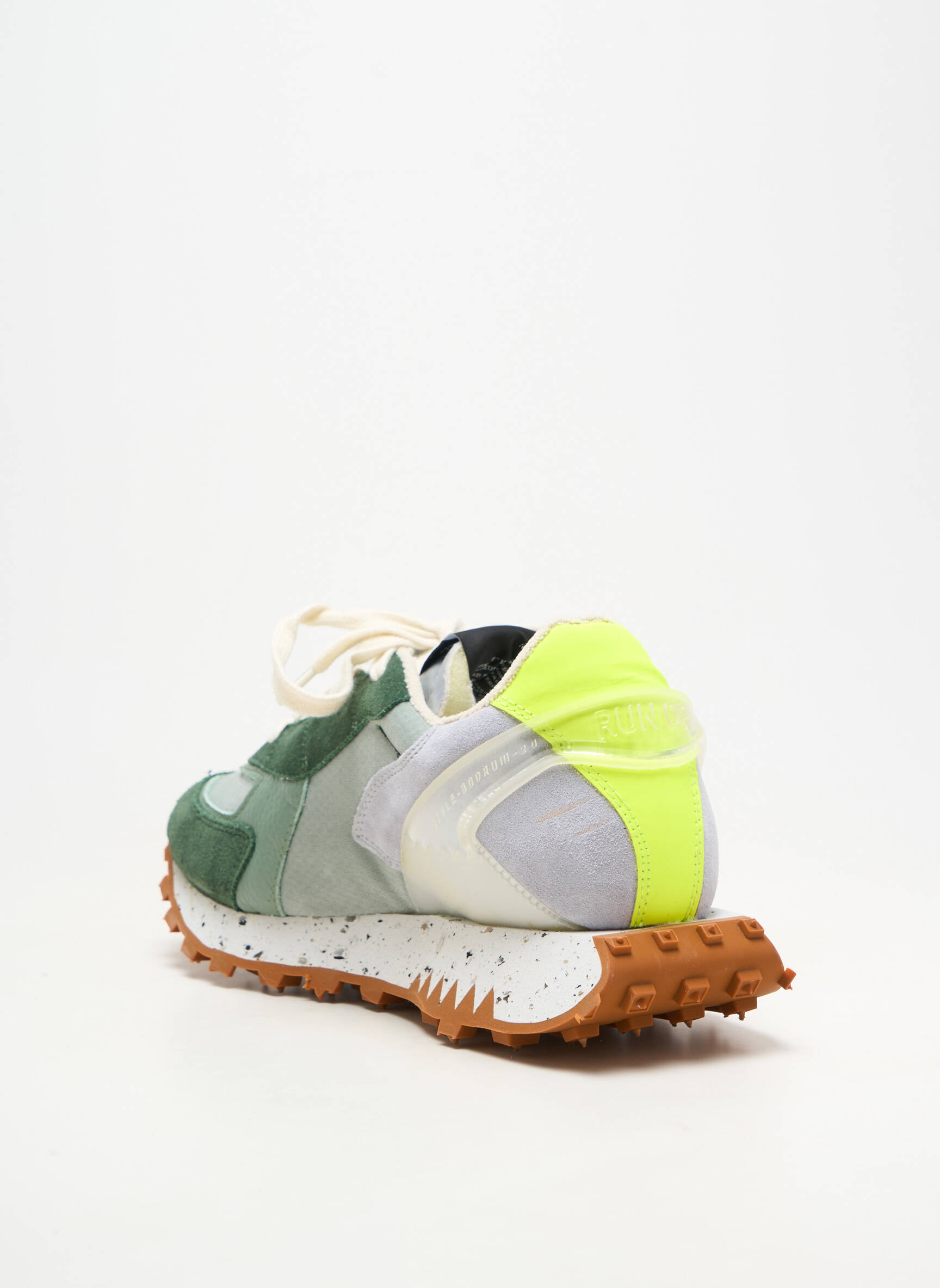 Baskets bout rond bout rond vert RUN OF unisexe