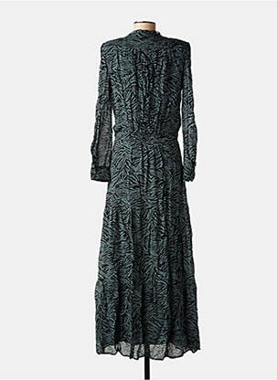 Robe longue manches longues manches longues noir BERENICE femme