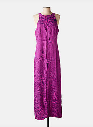 Robe longue sans manche sans manche violet MODETROTTER femme