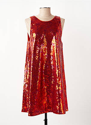 Robe courte sans manche sans manche rouge MODETROTTER femme