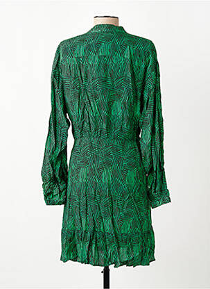 Robe courte manches longues manches longues vert ROSEANNA femme