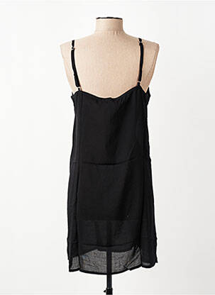 Jupon /fond de robe tissage popeline noir HOD femme