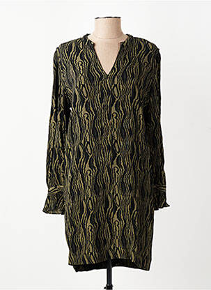 Robe courte manches longues manches longues vert FIVE femme