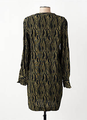 Robe courte manches longues manches longues vert FIVE femme