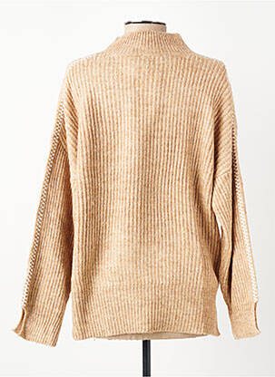 Pull coupe droite manches longues beige FIVE femme