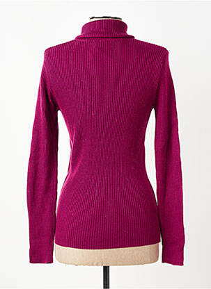 Pull col roulé coupe cintrée manches longues violet MKT STUDIO femme
