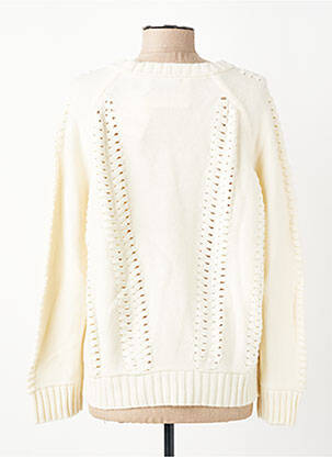 Pull coupe droite manches longues beige BERENICE femme