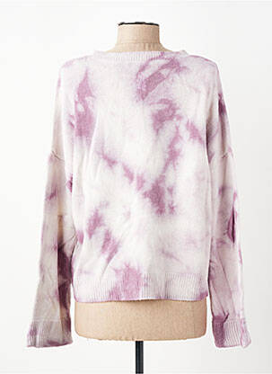 Pull coupe droite manches longues violet BERENICE femme