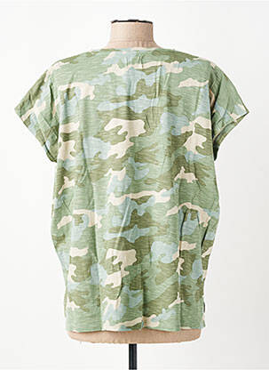 T-shirt coupe droite manches courtes vert FIVE femme