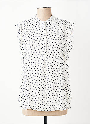 Top manches courtes manches courtes blanc FIVE femme