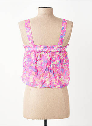 Top imprimé fantaisie sans manche rose BERENICE femme