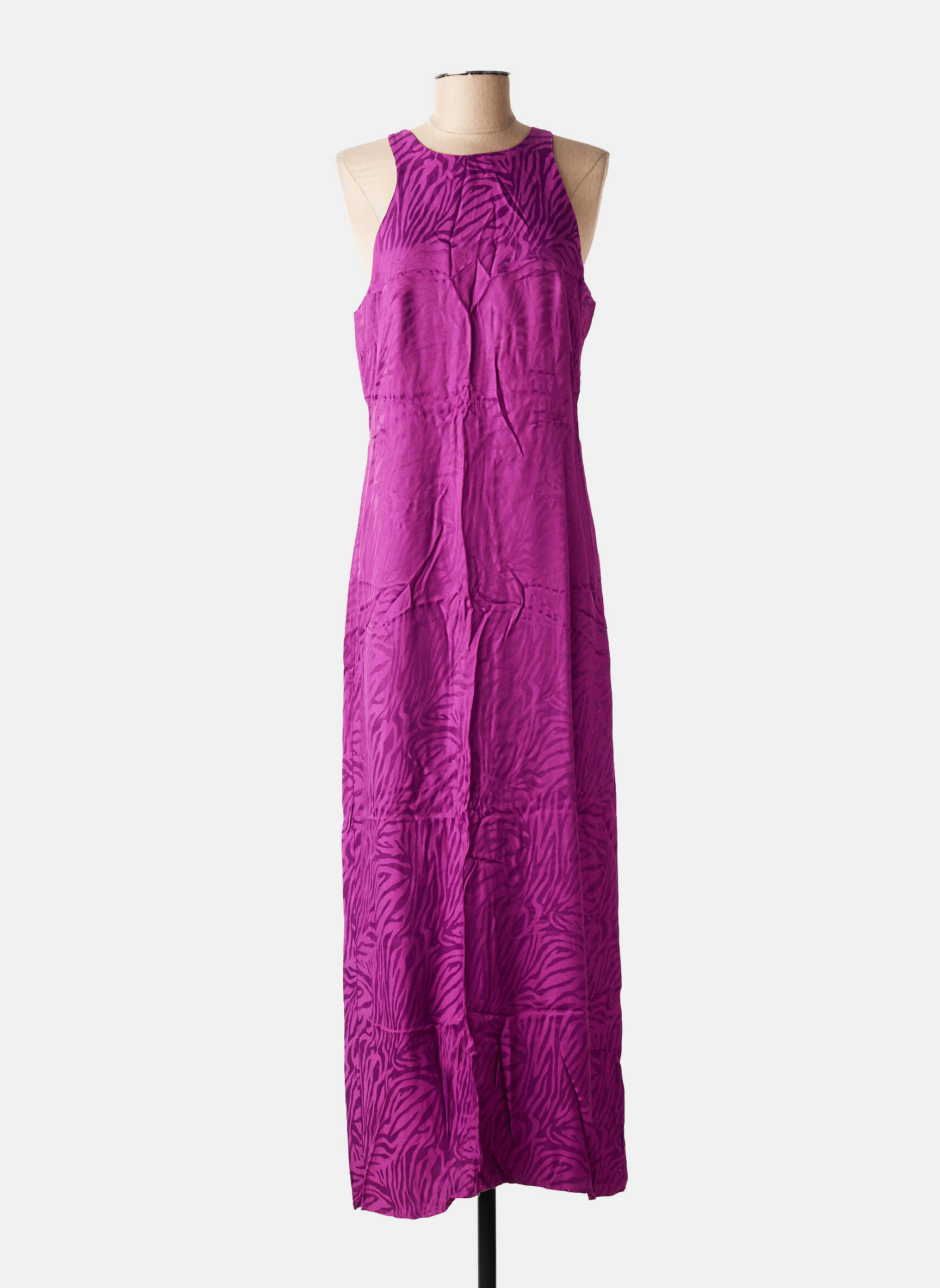 Robe longue sans manche sans manche violet MODETROTTER femme