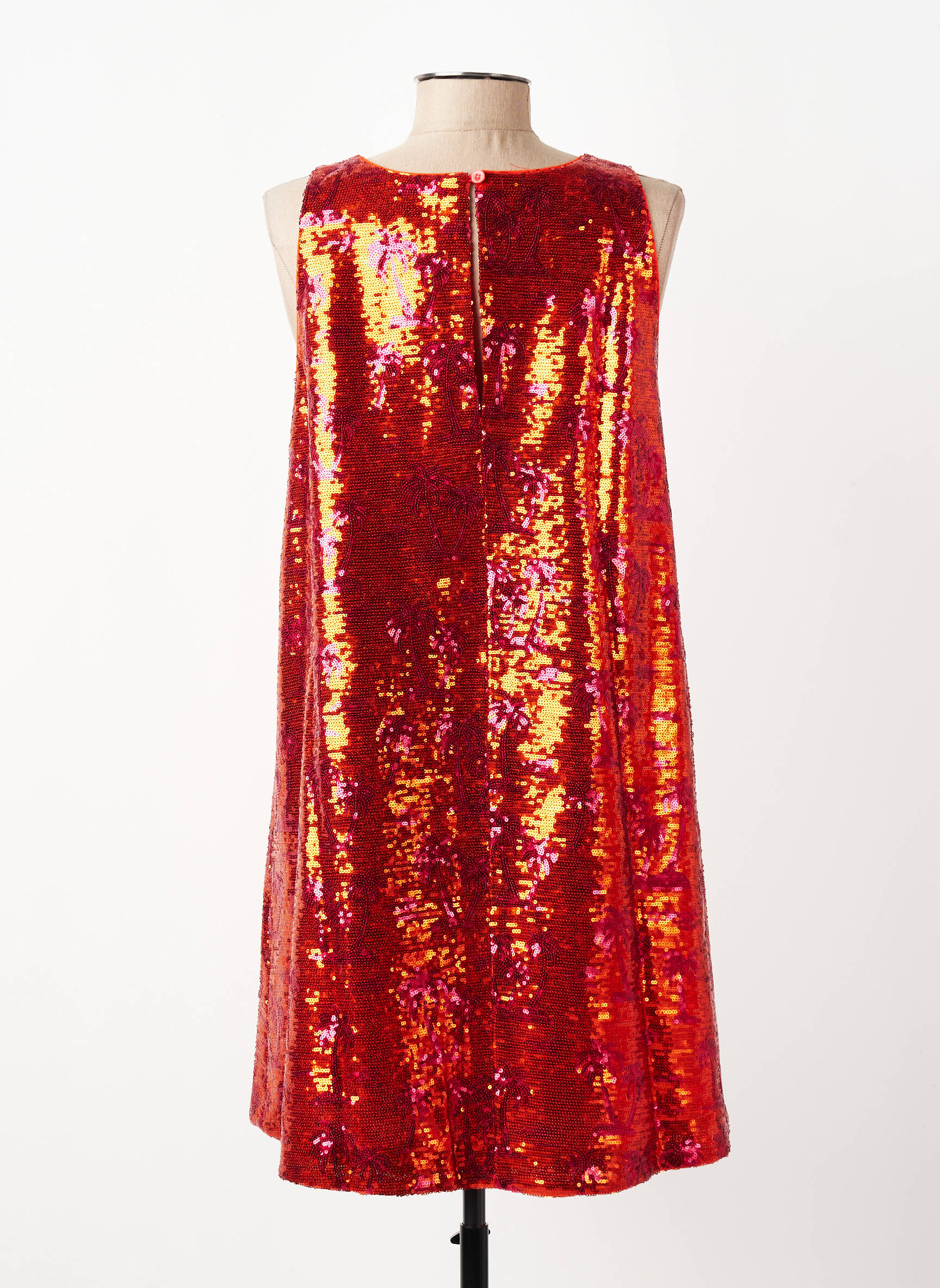 Robe courte sans manche sans manche rouge MODETROTTER femme