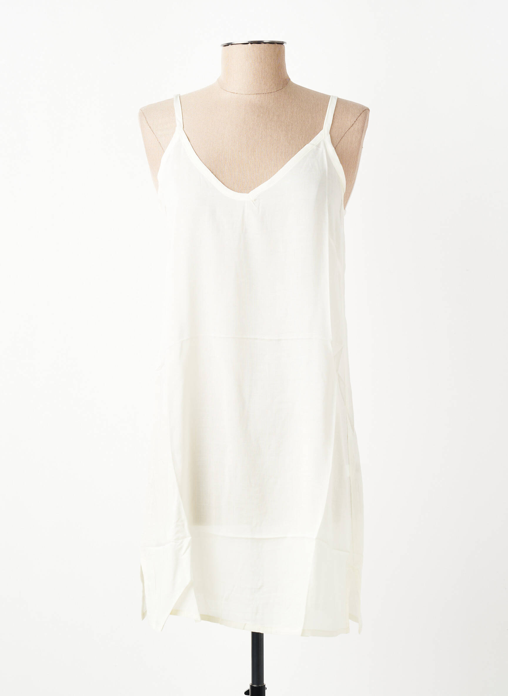 Jupon /fond de robe tissage popeline blanc HOD femme