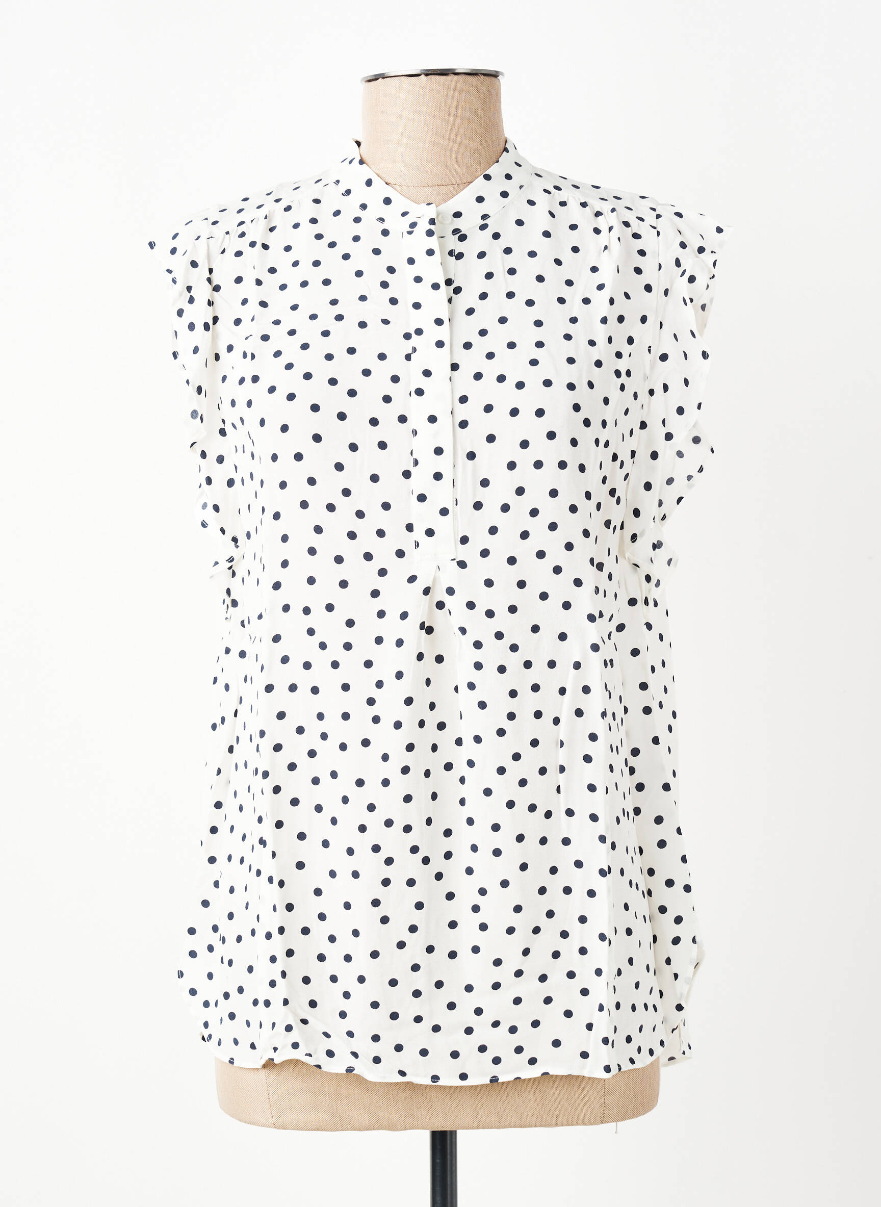 Top manches courtes manches courtes blanc FIVE femme