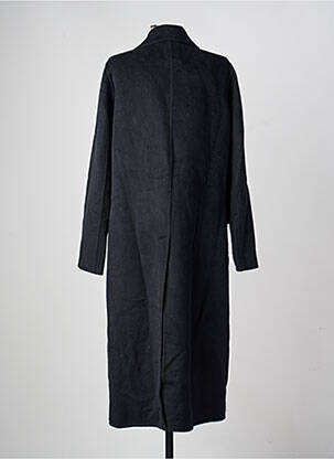 Manteau long coupe droite sans capuche noir FIVE femme